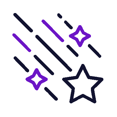 Icon of a shooting stars